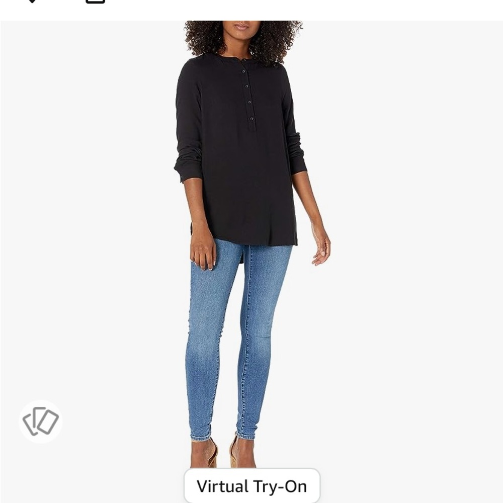 Amazon basic long sleeve blouse - Picture 3 of 4